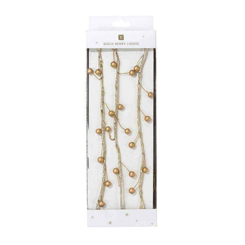 Gold Berry  Garland  40 LED 200cm