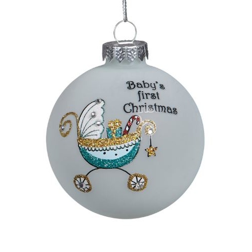 Babies First Christmas Blue 8cm