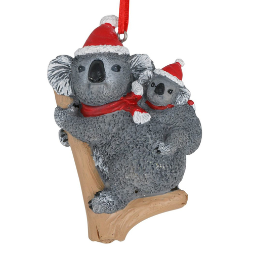 Koala And Joey Hanging  Christmas Decoration 8 cm