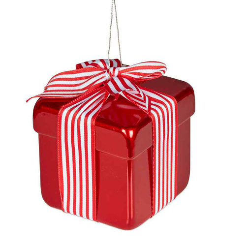 Red Gift Box Hanging 10cm