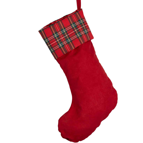 Red Tartan Stocking 48cm