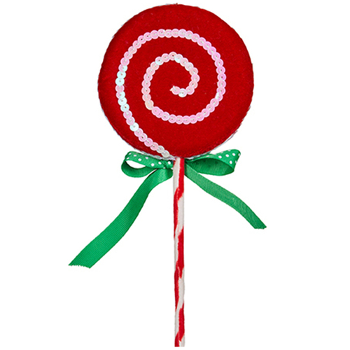 Candy Cane  Red Swirl Lollipop 30cm