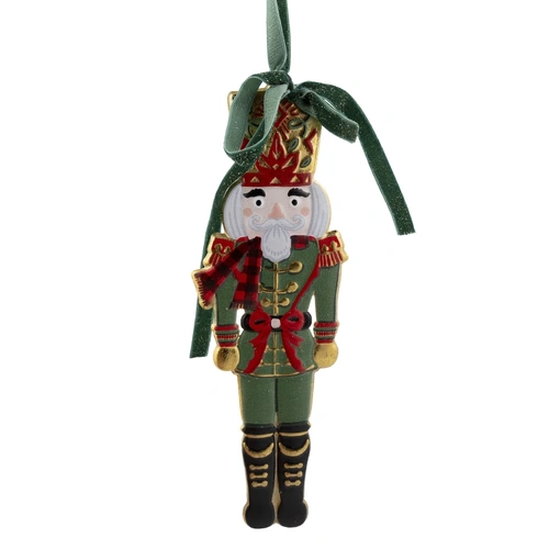 Green Red Metal Nutcracker Hanging Decoration