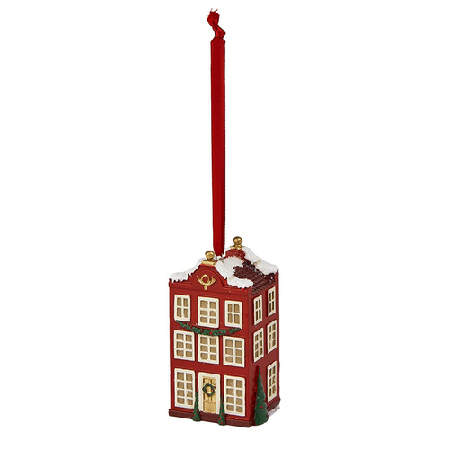 Red Post Office Hanging Christmas Ornament