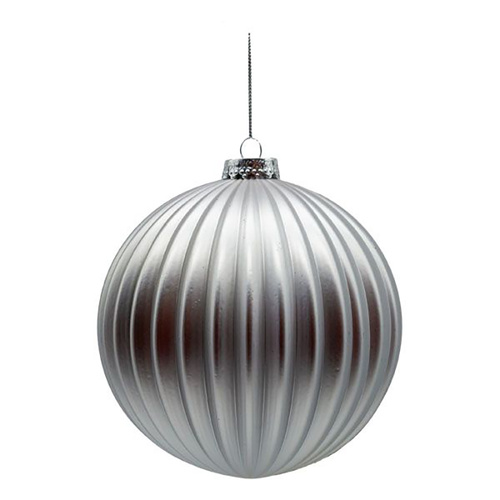 Platinum Frost Shatterproof Christmas Hanging Bauble 15cm