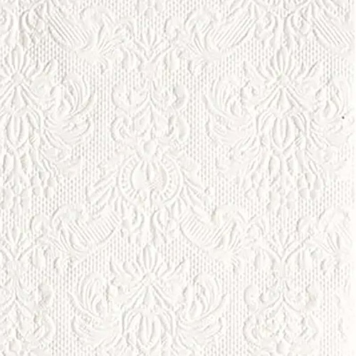 White  Luxury Embossed Cocktail Disposable Napkins - 15pc