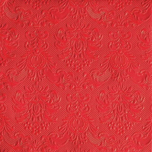 Red Luxury Embossed Cocktail Disposable Napkins - 15pc
