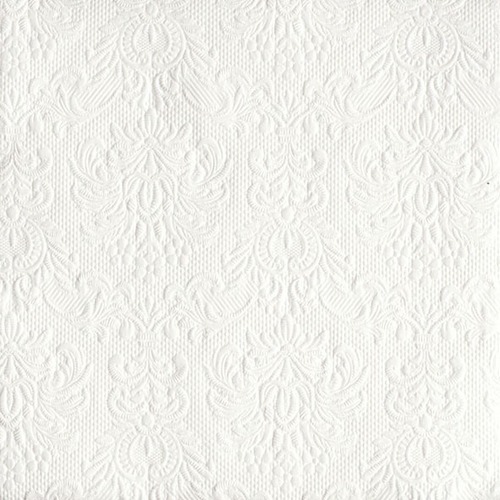 White Luxury Embossed Disposable Napkins - Luncheon