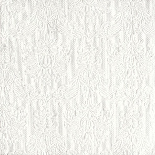 White Luxury Embossed Disposable Napkins - Dinner