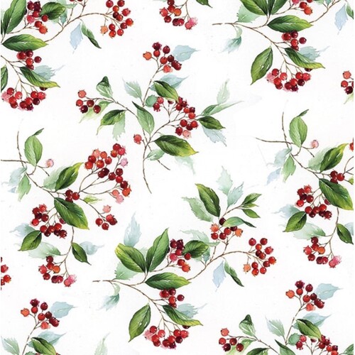 Winter Foliage Disposal Napkin - Luncheon 20pc