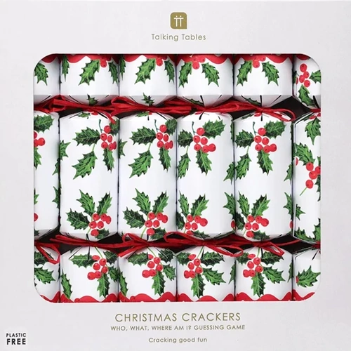 Who Am I Holly Christmas Crackers 6pk