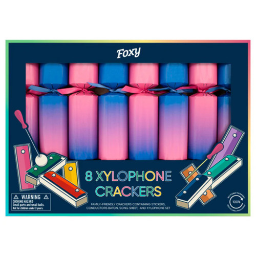 Ombre Xylophone Christmas Crackers 6pk