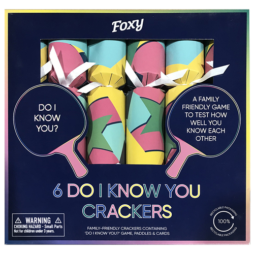 Do I Know You Christmas Crackers 6pk