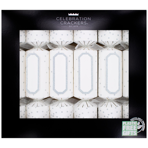 Luxury Silver Glitter Dot - 18  Crackers