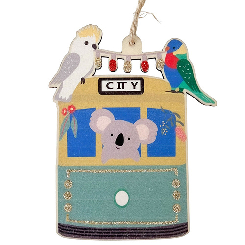 Oz Animals with Tram Christmas Hanging Decoration