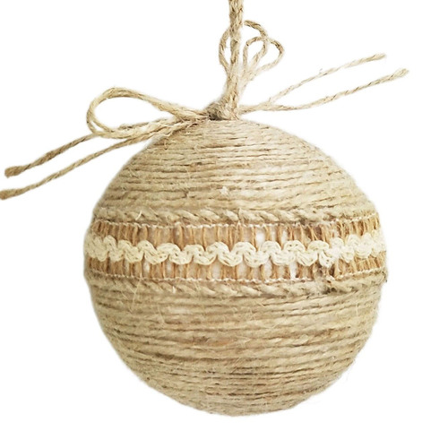 Natural Bauble Plain  8cm
