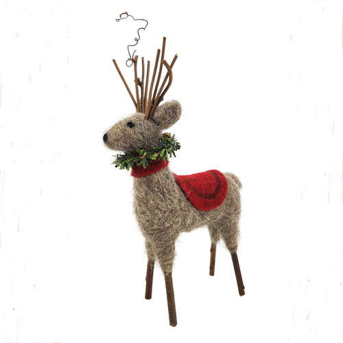 Standing Felt Reindeer Large  22cm