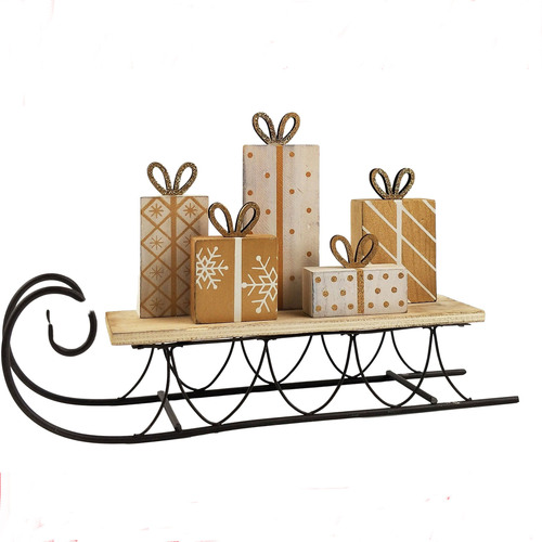 White Gold Presents in a Sleigh