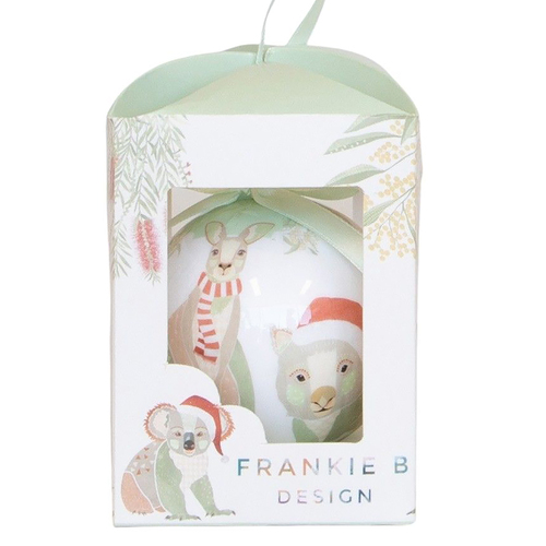 Kangaroo and Wombat  Bauble 7cm Gift Boxed
