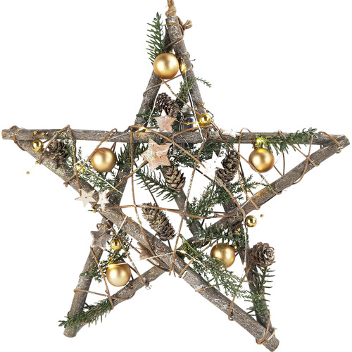 Woodland Christmas LED  Star with Glitter 40cm