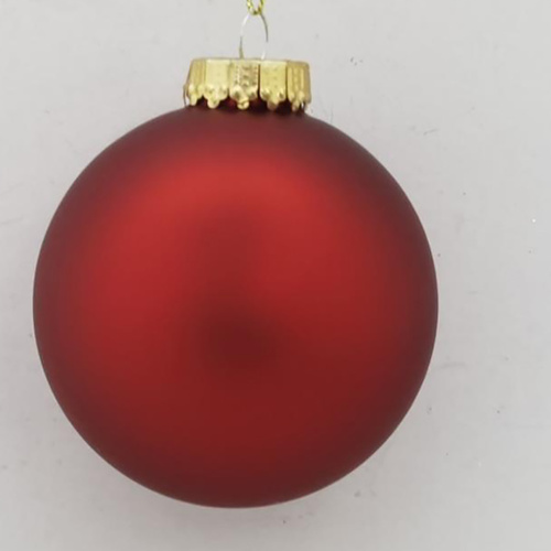 Classic Red Matt Glass Ball 8cm
