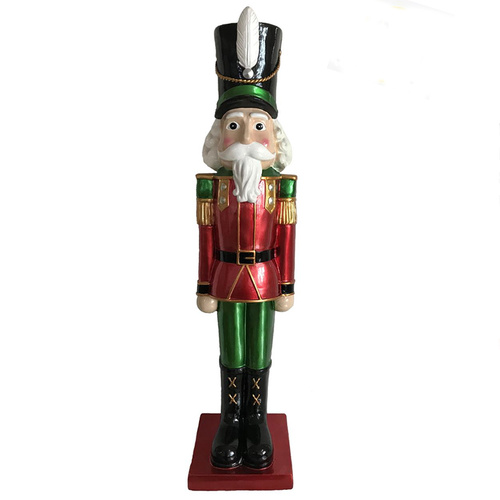 Red and Green Metallic Nutcracker 90cm