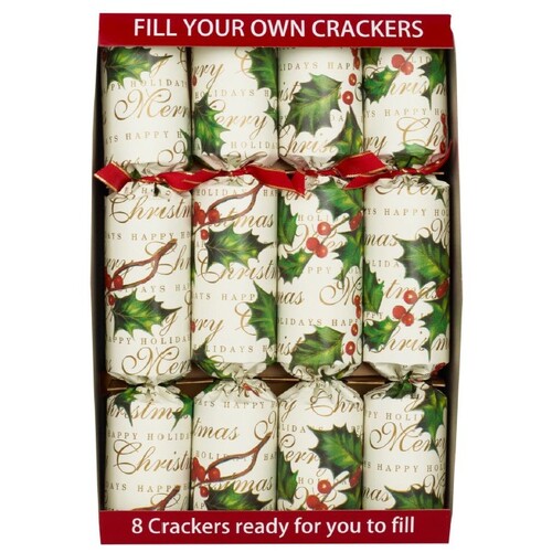 Fill your Own Christmas Crackers Bows and Berries 8pk