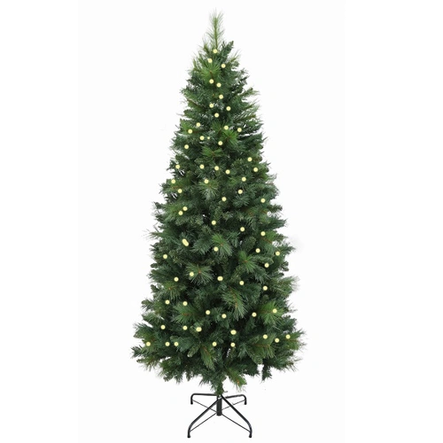 8ft Slim Majestic Pine Artificial Pre-lit Christmas Tree