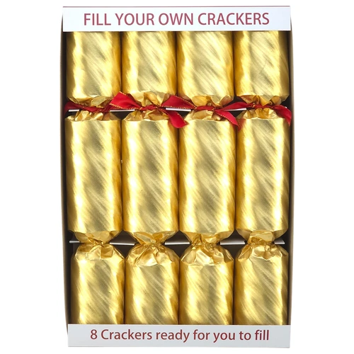 Fill your Own Christmas Crackers Swirl Gold 8pk