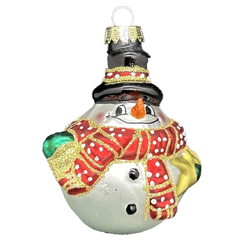 Christmas Ball Snowman Boxed Decoration 9cm