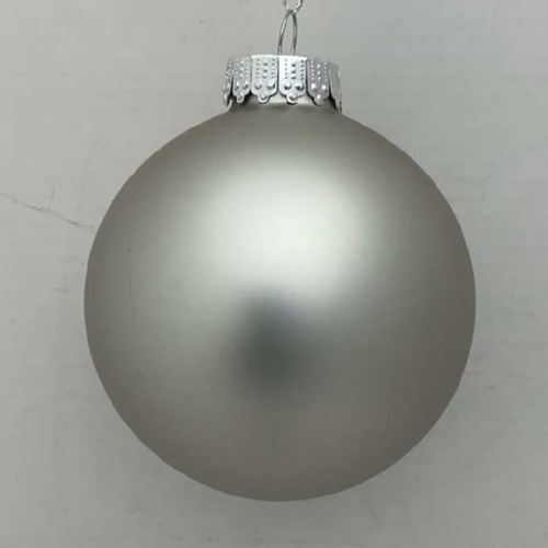 Classic Silver  Matt Glass Ball 8cm