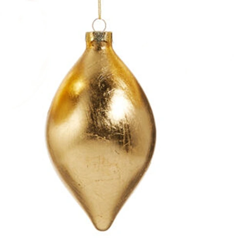 Gold Leaf Painted Christmas Finial 15cm