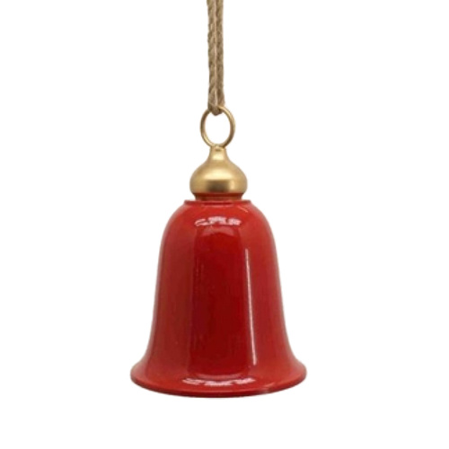 Red Metal Christmas Bell 