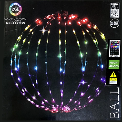 LED Ball 40cm 168 LED RGB Colour Changing
