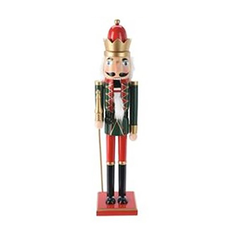 Nutcracker Red Green with Red Crown