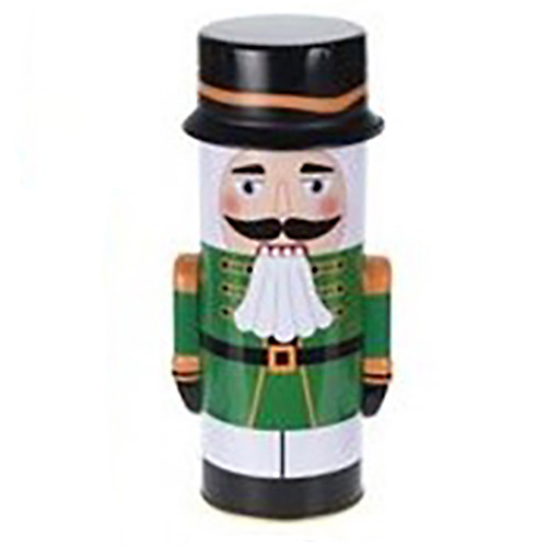 Reusable Christmas Nutcracker Tin Green
