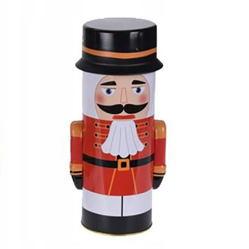 Reusable Christmas Nutcracker Tin Red