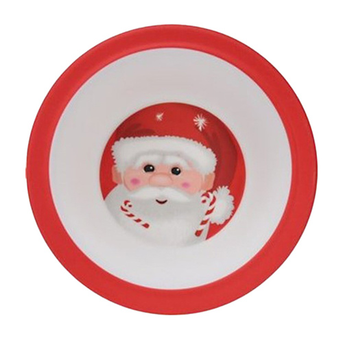 Child's Plate, Bowl, Cup and Spoon Set Santa Red