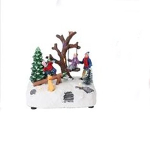 LED Winter Scene Kids 2 12cm
