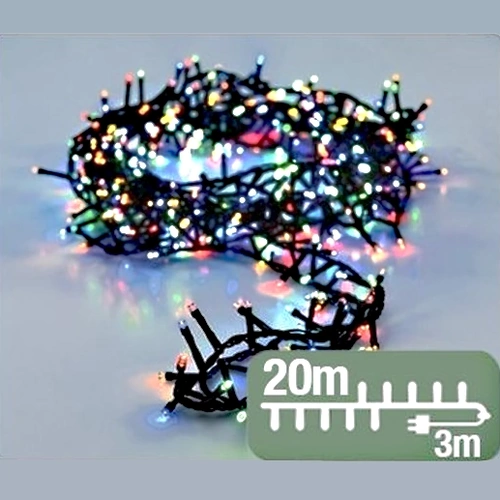 1000 Multicolour LED Cluster String 10m