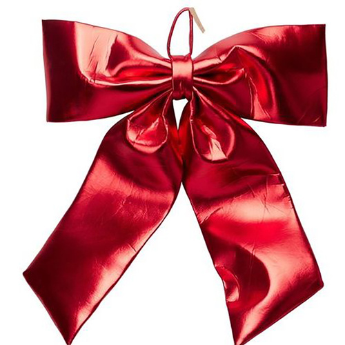 Shiny Red Fabric Bow  68 x 25 x 80cm