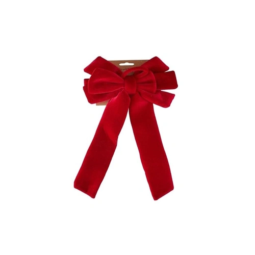 2 Layer Red Velvet Christmas Bow 49 cm