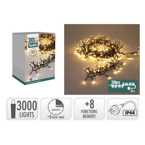 3000 Warm White  LED Tree Cluster 39m