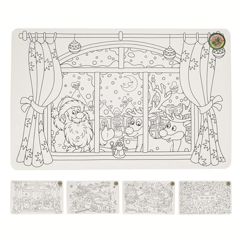 Colour Your Own Christmas Placemats 4pk