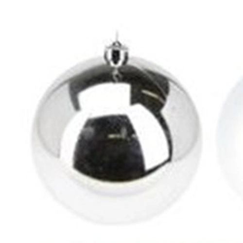 Silver Gloss 14cm Hanging Christmas Bauble