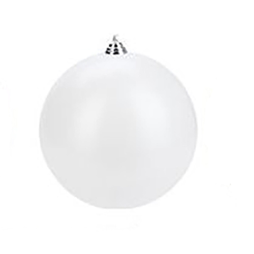 Pearl White 14cm Hanging Christmas Bauble 