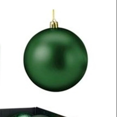 Green Matte 14cm Hanging Christmas Bauble