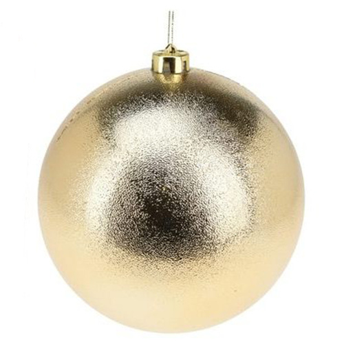 Gold Textured 18cm Hanging Christmas Bauble