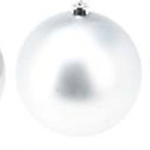 Silver Matte 18cm Hanging Christmas Bauble