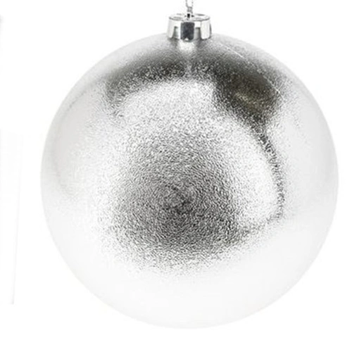 Silver Texture  25cm Hanging Christmas Bauble
